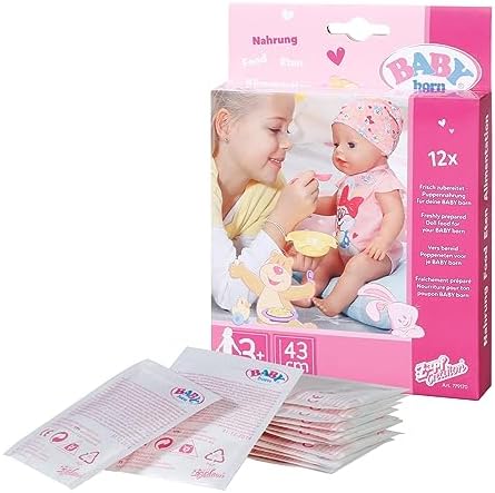 Zapf Creation Baby Born Food Sachets For Doll Easy For Small