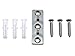 TMS SlidingDoorHardware-OJ-TY98S12 European Modern Sliding Barn Wood Door Closet Hardware Set, Satin Stainless Steel