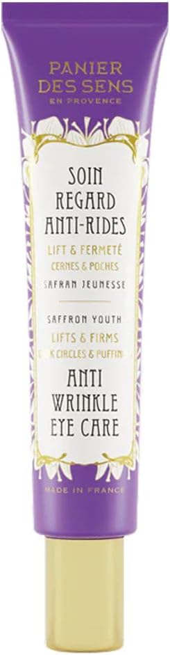 Panier des Sens Anti Aging Under Eye Cream Hyaluronic Acid Saffron Hawthorn 15ml
