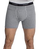 Hanes Men's FreshIQ ComfortBlend Boxer Brief, XX-Large - Black/Grey (3-Pack)