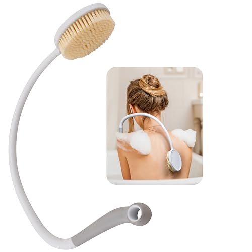 nova U-Shaped Long Handle Shower Back Scrubber - Foldable Bath Brush with Soft…