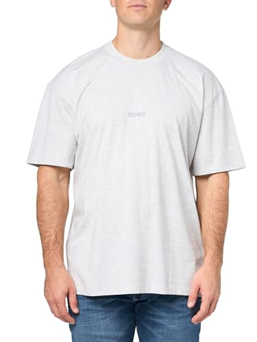 HUGO Back Logo Cotton Jersey T-Shirt,Light Mushroom Grey,L