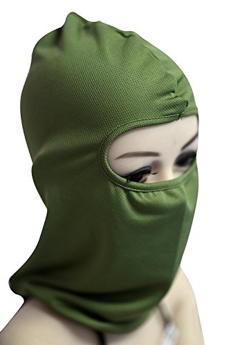 Zldoll Ski Face Mask Ultra Thin Windproof Motorcycle Cycling Balaclava Candy Color for Fishing Running Skiing Hiking (Army Green)