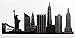 New York City Detailed Skyline Cake Stencil Side C1000 by Designer Stencils
