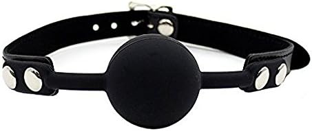 Soft Silicone Ball Gag Toys Restraint Kit for Women Beginners Cosplay (Black1)