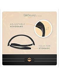 Paww SilkSound   Auriculares de diadema inalámbricos, plegables, con Bluetooth, manos libres, con 8 horas de tiempo de reproducción, para el trabajo, viajes o uso al aire libre