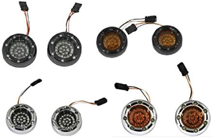 Custom Dynamics BTRC-AW-JAE-A LED Turn Signal (Chrome Housing Amber/White/Amber Bullet Ringz (JAE Base/Dual Intensity))
