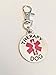 K9King Therapy Dog Tag Small Breed Double Sided with Glitter Filled Red Medical Symbol. Attach to Collar Harness Vest