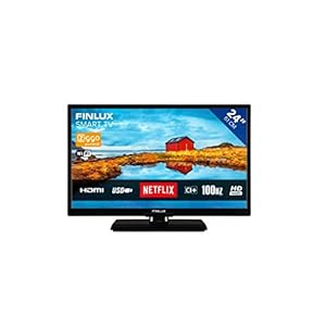 Finlux FL2423SMART 61 cm/ 24 inch televisie (Smart TV met ingebouwde WiFi, HD Ready, 1366 x 768, 2x HDMI)