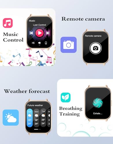 RUIMEN Smartwatch with Calls, Smart Watch Receive Call and Voice Assistant, Smartwatch Woman Man with Pedometer Blood Oxygen Waterproof IP68 100+ Sports Modes Activity Bracelet