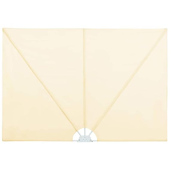 vidaXL Balkonfächer 400x200cm Creme Balkonsichtschutz Seitenmarkise Windschutz