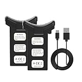 Holyton 2PCS 7.4V 2500mAh Modular Rechargeable Li-Po Batteries with USB Charging Cable for Holy Stone HS100 GPS RC Quadcopter Drone