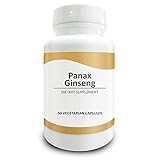 Pure Science Red Panax Ginseng Extract 600mg (7% Ginsenoside) - Boost Concentration, Reduce Stress, Increase Vitality & Libido - 50 Vegetarian Capsules