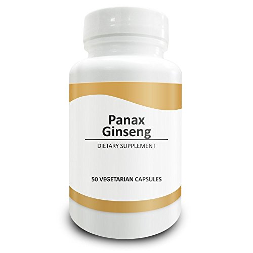 Pure Science Red Panax Ginseng Extract 600mg (4% Ginsenoside) - Panax Ginseng Capsules Boost Concentration, Reduce Stress, Increase Vitality & Libido - 50 Vegetarian Capsules of Panax Ginseng Powder