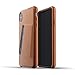 Mujjo Full Leather Wallet Case for iPhone Xs Max with Card Holder (Tan)