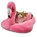 Pet Grow Cute Cat Bed Sofa Flamingo Shaped, Warm Pet Bed Cuddle , Lovely Pet Mat for Cats Kittens Rabbits Small Dogs