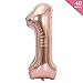 40 Inch Large Rose Gold Balloon Number 1 Balloon Helium Foil Mylar Balloons Party Festival Decorations Birthday Anniversary Party Supplies