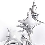 Star Shape Foil Mylar Balloon Silver Quadrangle