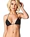 THE MESH KING COQUETA Brazilian Bikini Triangle Top Non Padded Sexy Swimwear BLACK-SMALL