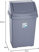 Funky Gadgets Wham 50L Swing Bin White Silver Teal Purple Cream Grey view 2