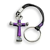 Horseshoe Nail Cross Key Chain