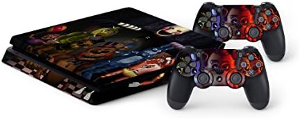 Five Nights At Freddys -Protective Vinyl Skin Decal Cover for PlayStation 4 Slim Console & 2 Controllers