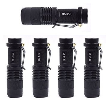 5 Pack IR lamp 940nm/840 Zoomable 5W Infrared Light Flashlight Hunting Torch Night Vision (5 piece 850nm)