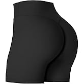 Sunzel Women's Invisible Butt Scrunch Shorts, High Waisted Biker Shorts, Gym Workout Yoga Running Shorts with Tummy Control