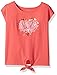 Gymboree Girls' Big Short Sleeve Seashell Coral Tie Waist Graphic Tee