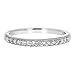 VIR JEWELS 1/6 carat (ctw) Diamond Wedding Anniversary Band for Women, Half Eternity Petite Round Diamond Engagement Ring 10K White Gold Prong Set with Milgrain 0.16 cttw, Size 4-10