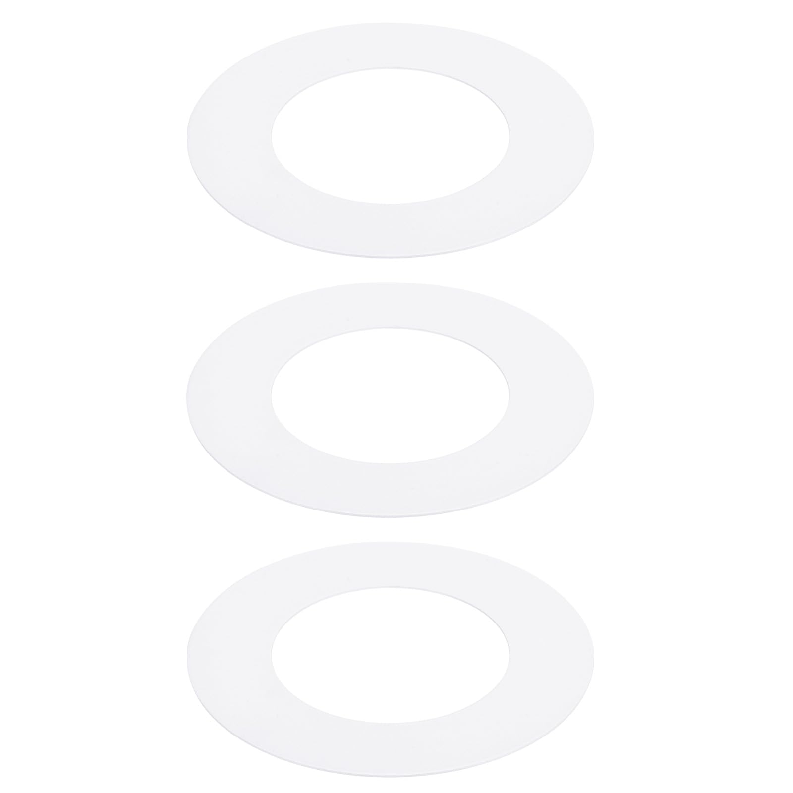 PATIKIL 2.76" ID 4.53" OD Goof Rings for Recessed Light, 3 Pack Matte White Goof Metal Trim Ring Lighting Fixture for Ceiling Wall Recessed Can Downlights