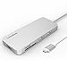 Lenovo USB C Hub, Type C Hub Adapter 3.1 with USB C Charging, HDMI Port, 2 USB 3.0 & 1 USB 2.0 Ports, SD & MicroSD Card Reader, for MacBook Pro2016/2017, Chromebook and More Type-C Devices, Silver
