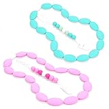 Great Holiday Gift! #1 Unisex Silicone Teething and Nursing Necklace for Mom to Wear! Great Baby Teether. BPA Free