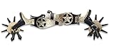 Jingle Bob Spurs 10 Point Rowl Engraved Silver