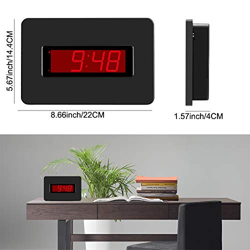 KWANWA Kawanwa Digital Wall Clock Large Display Battery Operated Alarm