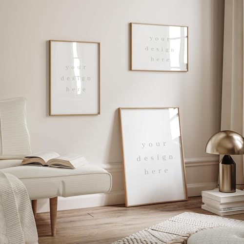 Last Page® Oak Wood Picture Frams - Minimalist A4 Oak Wood Frames, 21 * 29.7cm Picture Frame Wood, Natural Solid Wooden Picture Frames for Wall Art Photo and Prints(1 Pack) (A4)