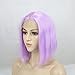 ZHANGXIUZHU WIG 10inch Fashion Light Purple Bob Hair Synthetic Hair Lace Front Wig For Women 150% Density