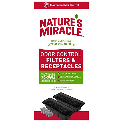 Nature's Miracle P98233 Receptacle & Filter Combo Pack Litter Box Waste Receptacles & Filters,4