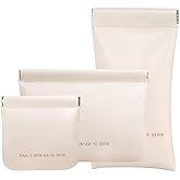 OULIGET Small Purse Makeup Bag for Women,Elastic Open Close Storage Bag Mini Travel Storage Bag,Waterproof Organizer Pouch for Lipstick Cosmetics Headphones Jewelry,3 Pieces