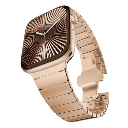 CHANCHY Ersatzarmband Kompatibel für Apple Watch armband 42mm(Series 10 11) 41mm 40mm 38mm,Herren Damen Edelstahl Gliederarmband für iWatch SE 3 2 1/ 