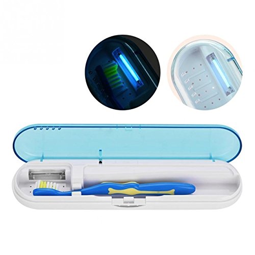 ZEERKEER UV Toothbrush Sanitizer Case,Travel Toothbrush sanitizer,Toothbrush Sanitizer Holder Lightweight, Portable and Wall Mounted Perfect for Home, Office Or Outdoor Travel (Blue) - Thumbnail 3