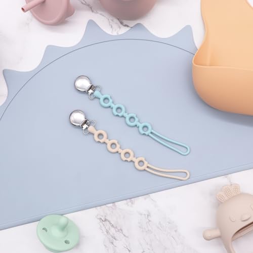 Pacifier Clip Donut for Baby Boy Girl Pacifier Holder Silicone Pacifier Clips for Boys Girls