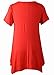 Lanmo Womens Swing Tunic Tops Loose Fit Comfy Flattering T Shirt (XL, Red)