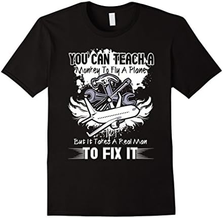 Mens Aircraft Mechanic Tee Shirt - Aircraft Mechanic Shirts Medium Black