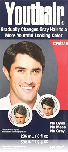 Youthair for Men Hair Color & Conditioner Creme 8oz (Pack of 2)