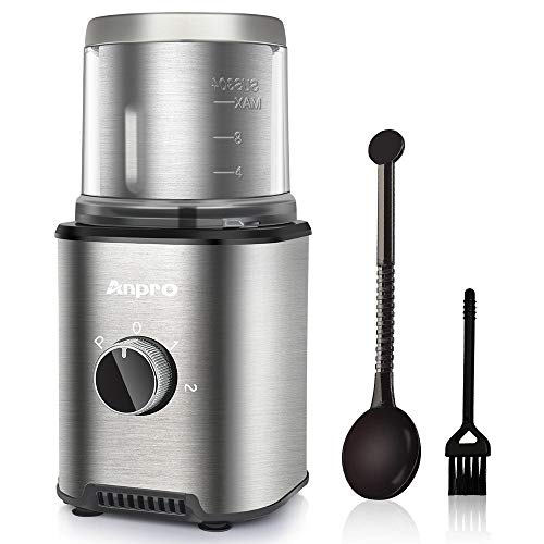 Anpro Coffee Grinder Electric 300W, Automatic Coffee Grinder with 100g