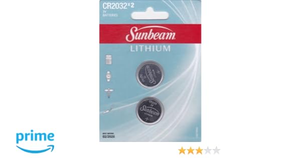 Amazon.com: Sunbeam Lithium 3V Batteries, CR2032, 2 pcs: Health & Personal Care