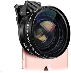 iPhone camera lens 2-in-1 0.45x super wide angle lenses 12.5x Macro lens for iPhone 5 5s 6 6s 7 7plus Samsung galaxy s5 s6 s7 note 5 Android smart phone i lenses with a fisheye lens