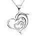 Angel caller Sterling Silver Dolphin Necklace Mother and Daughter Dolphin Gifts for Women, Christmas Gifts for Her