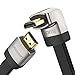 UGREEN HDMI Right Angle Cable 270 Degree Elbow Flat HDMI Cord 4K Ultra HD 3D 1080P, Ethernet and Audio Return ARC Compatible for Nintendo Switch Xbox Playstation PS3 PS4 PC Laptop TV (10FT)